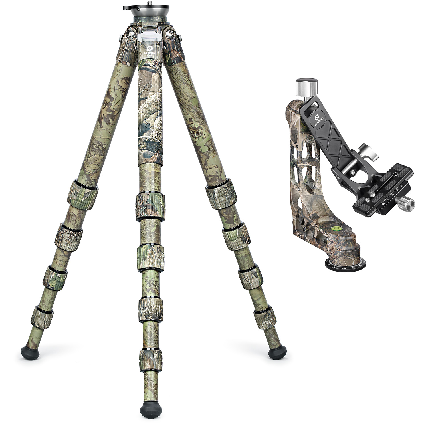 Leofoto LS-365CEX+PG-1(Full Camouflage) Professional carbon fiber tripod