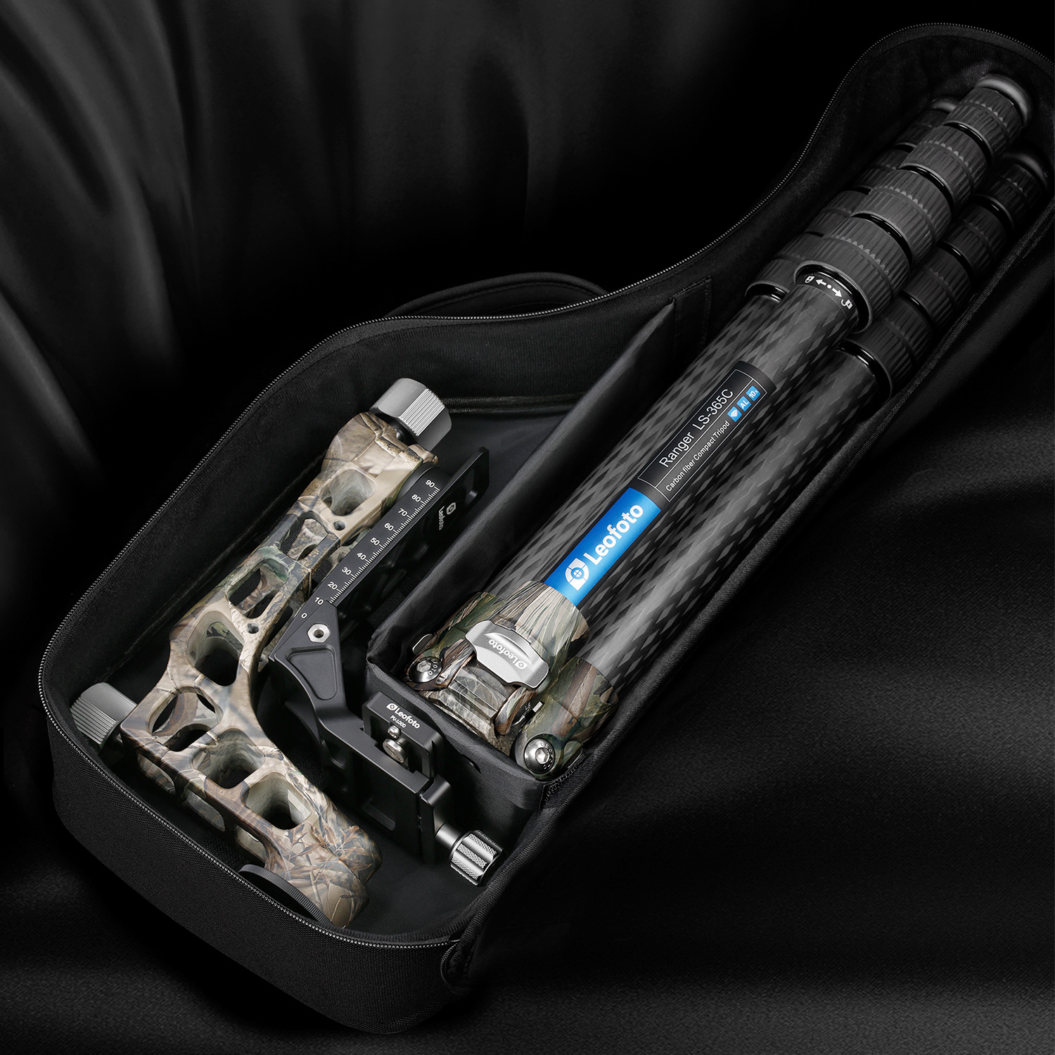 Leofoto LS-365C+PG-1（Camouflage） Professional carbon fiber tripod