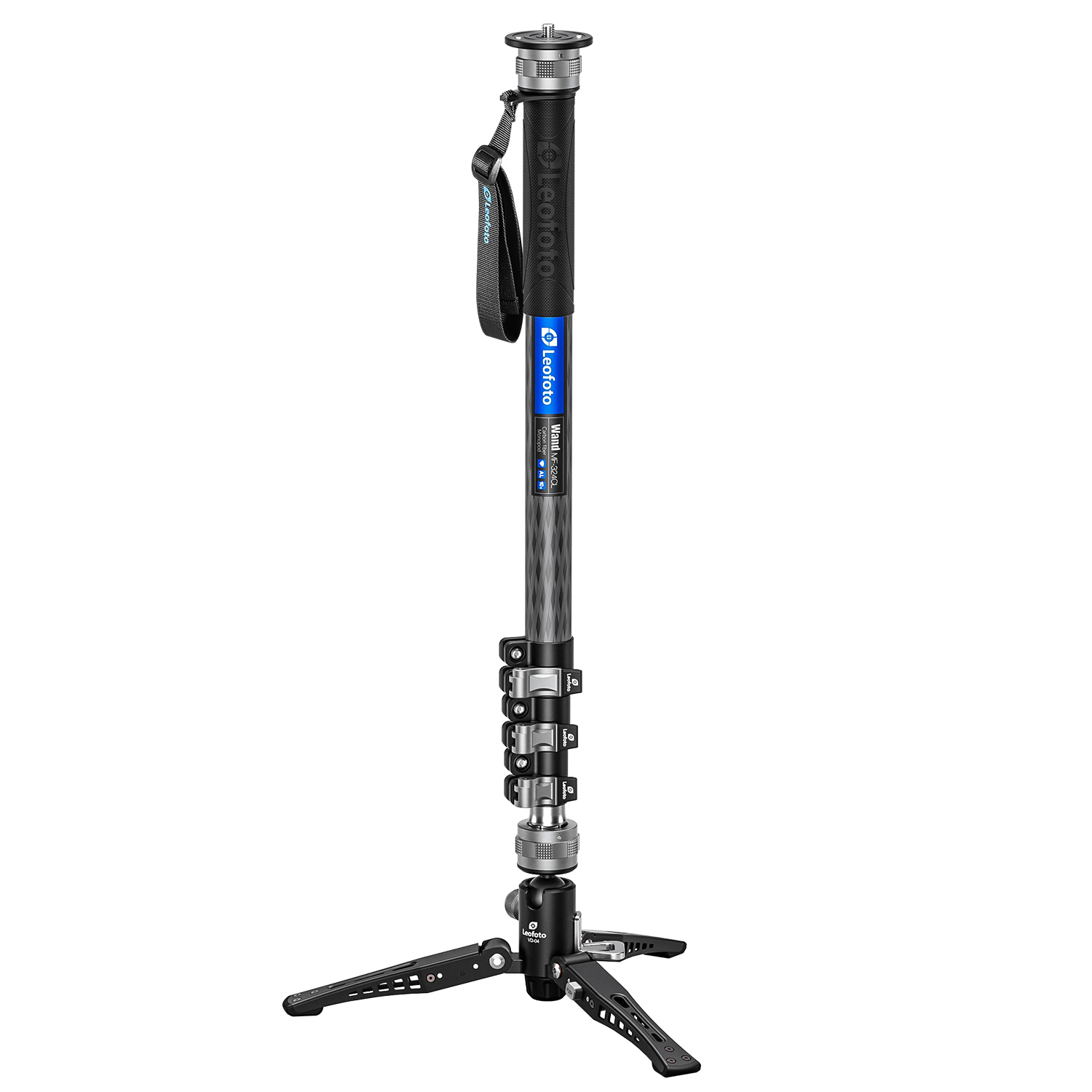 Leofoto MF-324CL+VD-04  Professional carbon fiber Monopod