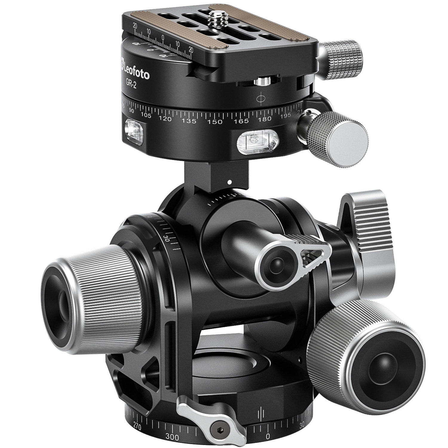 Leofoto G4 Pro Four Way Geared Head with Geared Panning Adapter