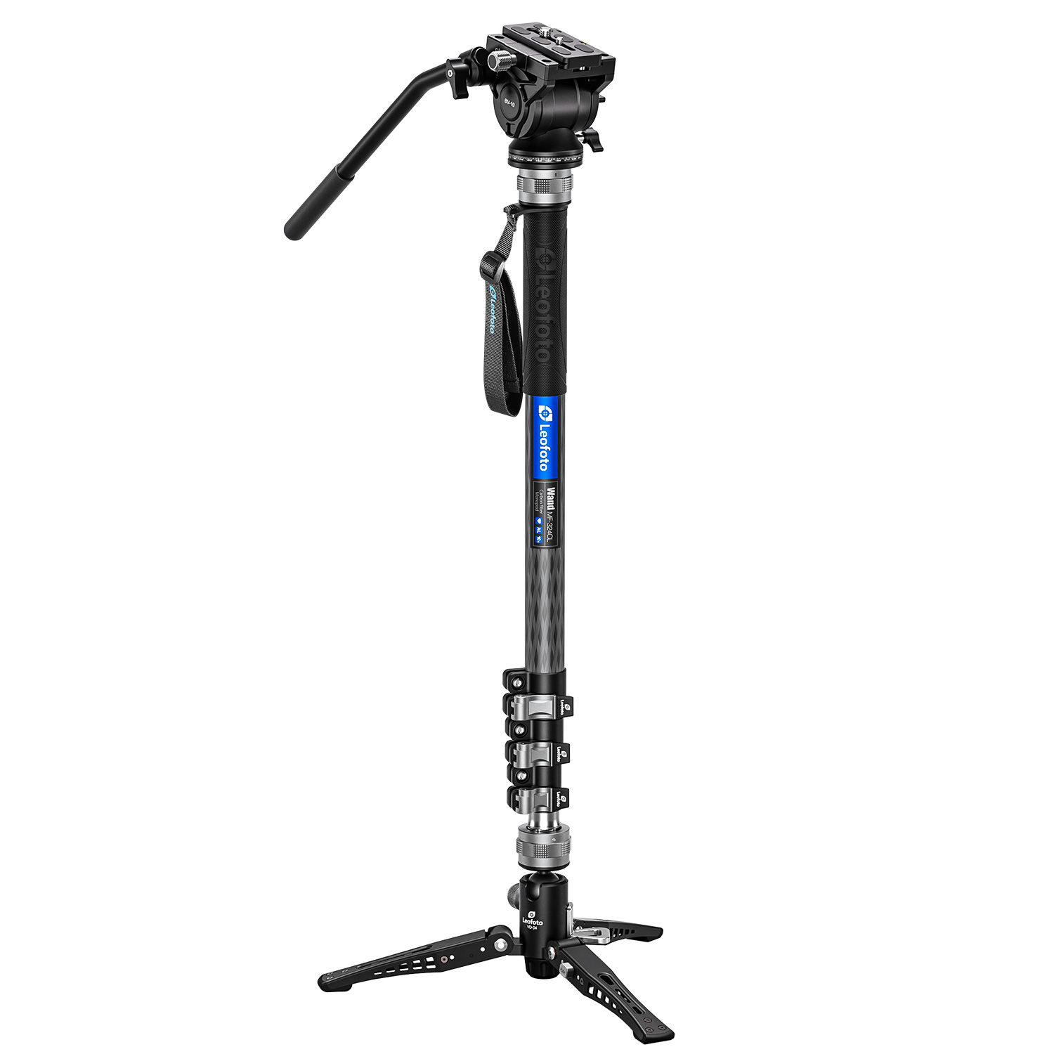 Leofoto MF-324CL+BV-10+VD-04  Professional carbon fiber Monopod