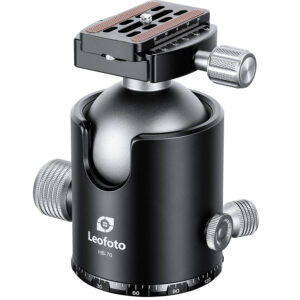 Leofoto HB-70 70mm Pro Heavy-Duty Ball Head with Quick Release Plate & Case | Max Load 88lb - HB-70