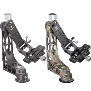 Leofoto PG-1 Lightweight Gimbal Tripod Head w/ Plate & Bag (Black/Camo) - Black