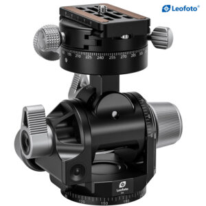 Leofoto G4 PROM Four Way Geared Head with Geared Panning Adapter | Arca Compatible