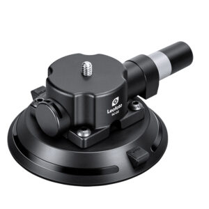 Leofoto SC-02 100mm Suction Cup Mounting Base | 1/4" Screw with 1/4"& 3/8" Threaded Holes | Max Load: 88lb (40kg)
