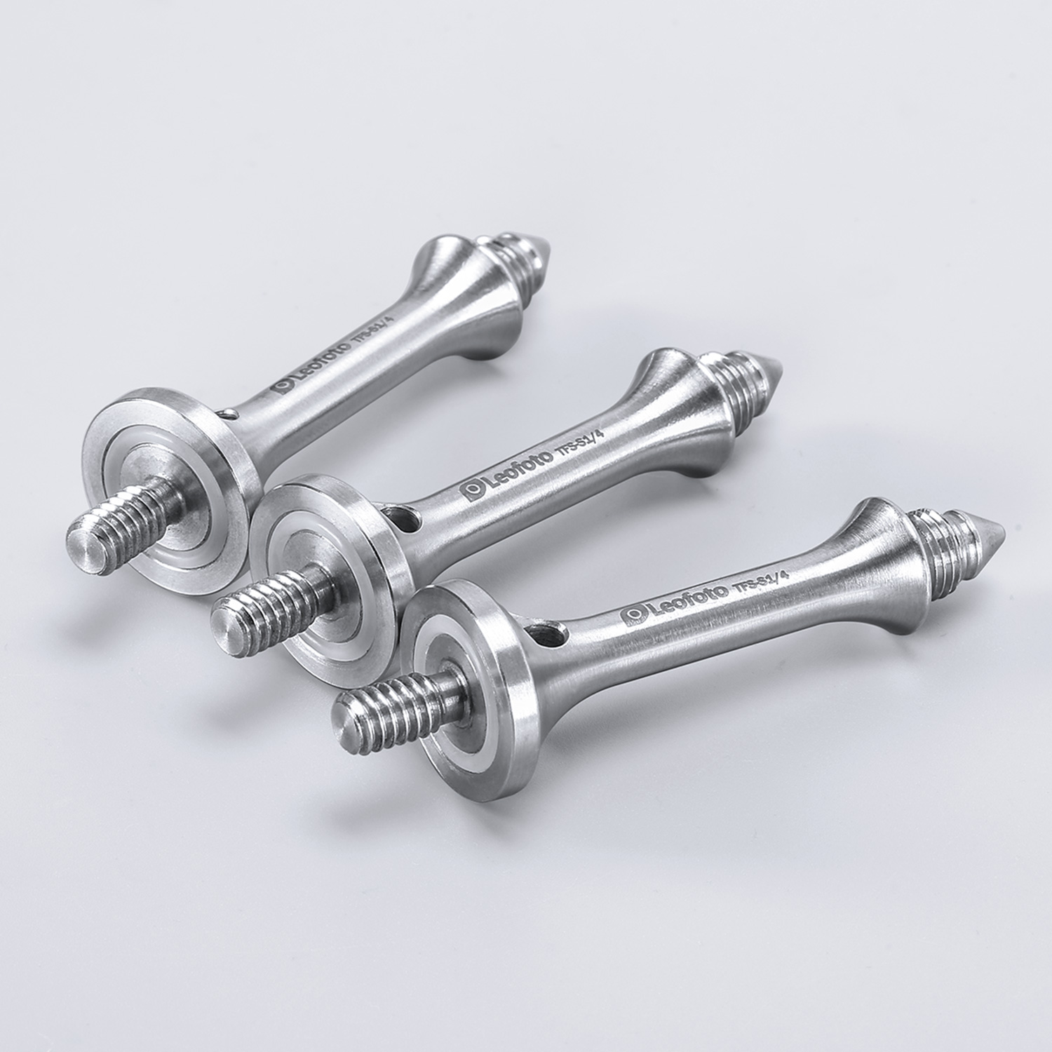 Leofoto TFS-S1/4 | Set of 3 Long Spike/Rubber Foot Set 1/4'' Thread