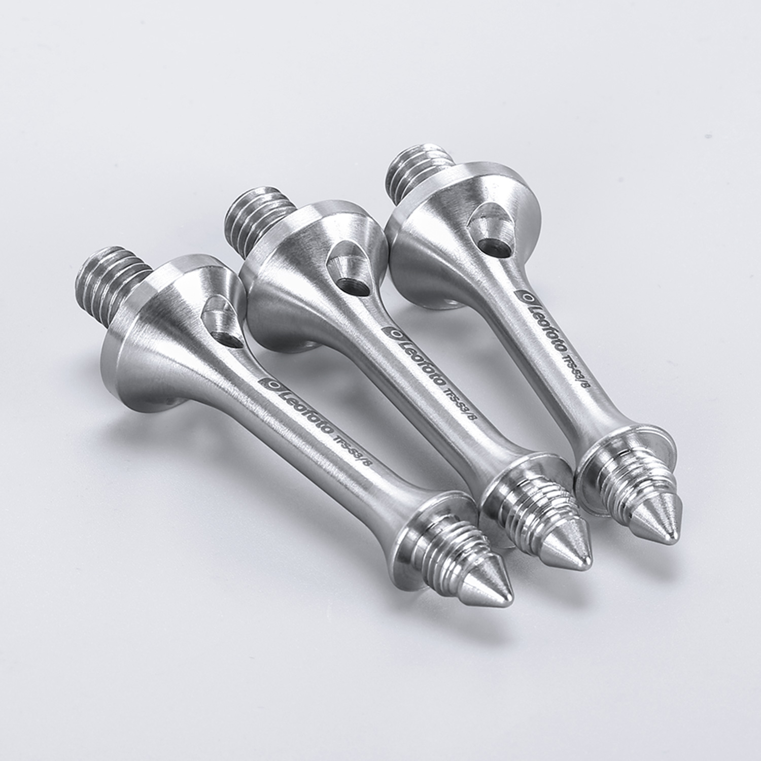 Leofoto TFS-S 3/8 | Set of 3 Long Spike/Rubber Foot Set 3/8'' Thread