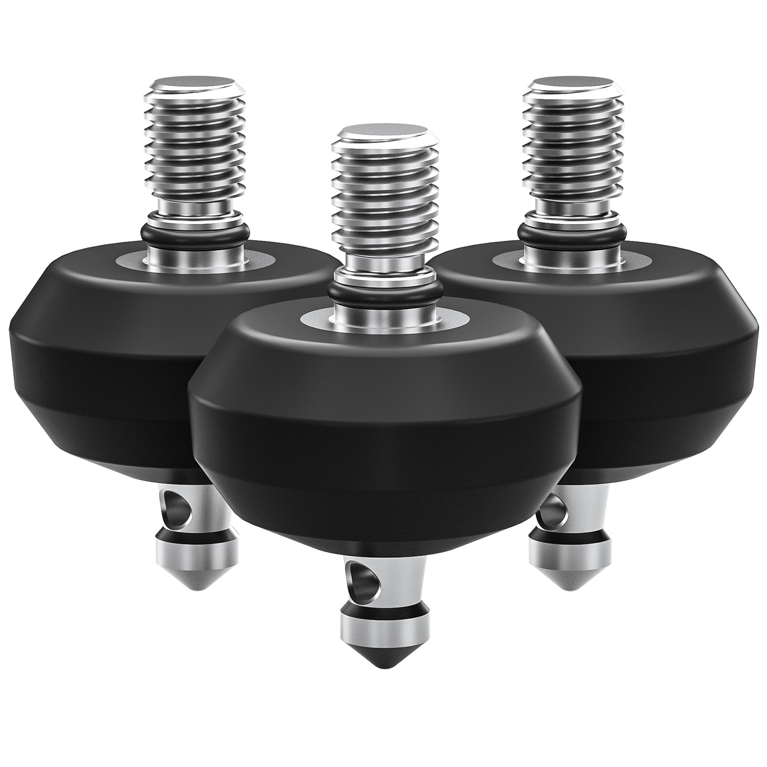 Leofoto TFV Set of 3 Spike/Rubber Foot Set 3/8'' Thread ﻿ ﻿ ﻿