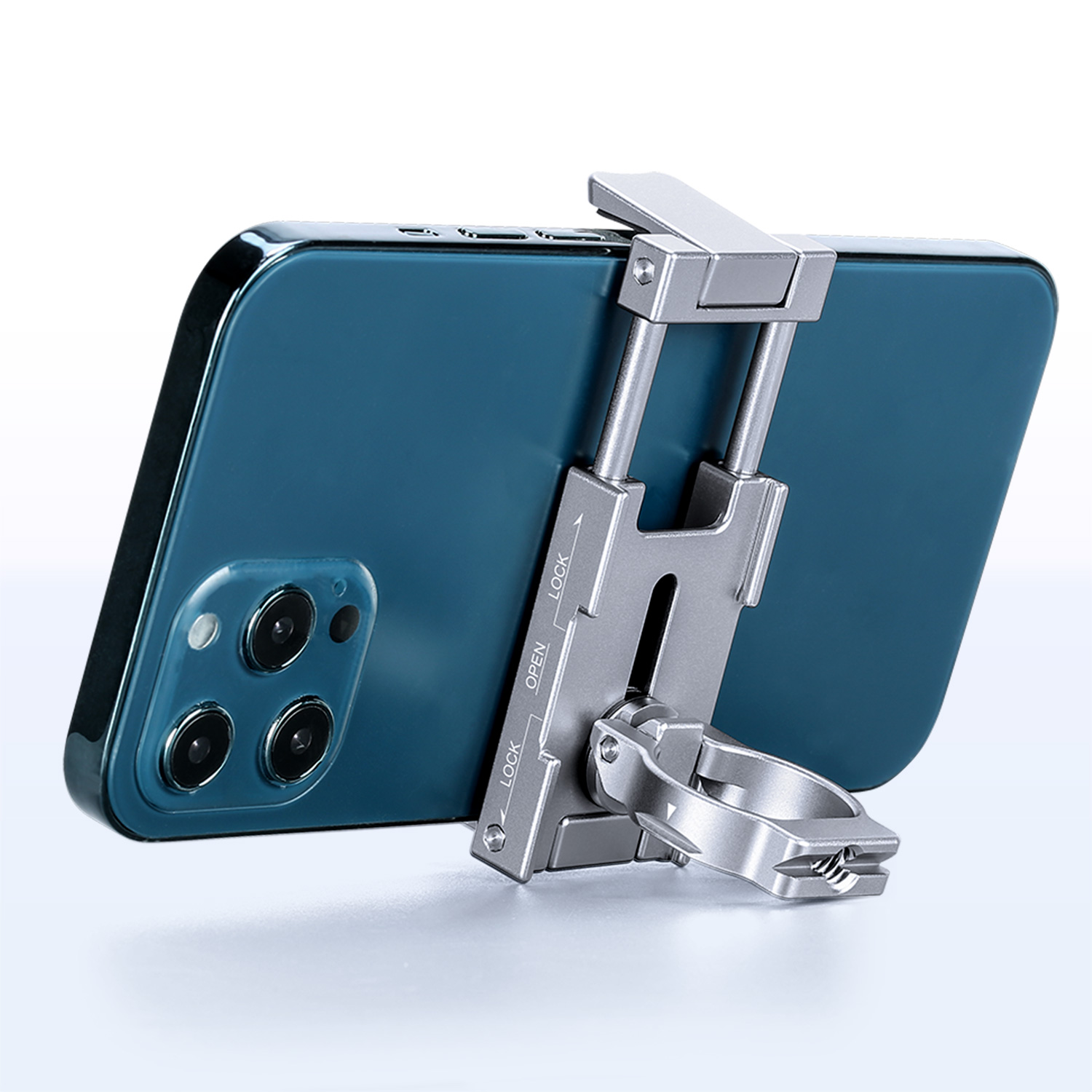 Leofoto PC-60 Mini Smartphone Clamp/Holder/Video/Selfie Stand with Arca-Compatible Dovetail in Black/Silver