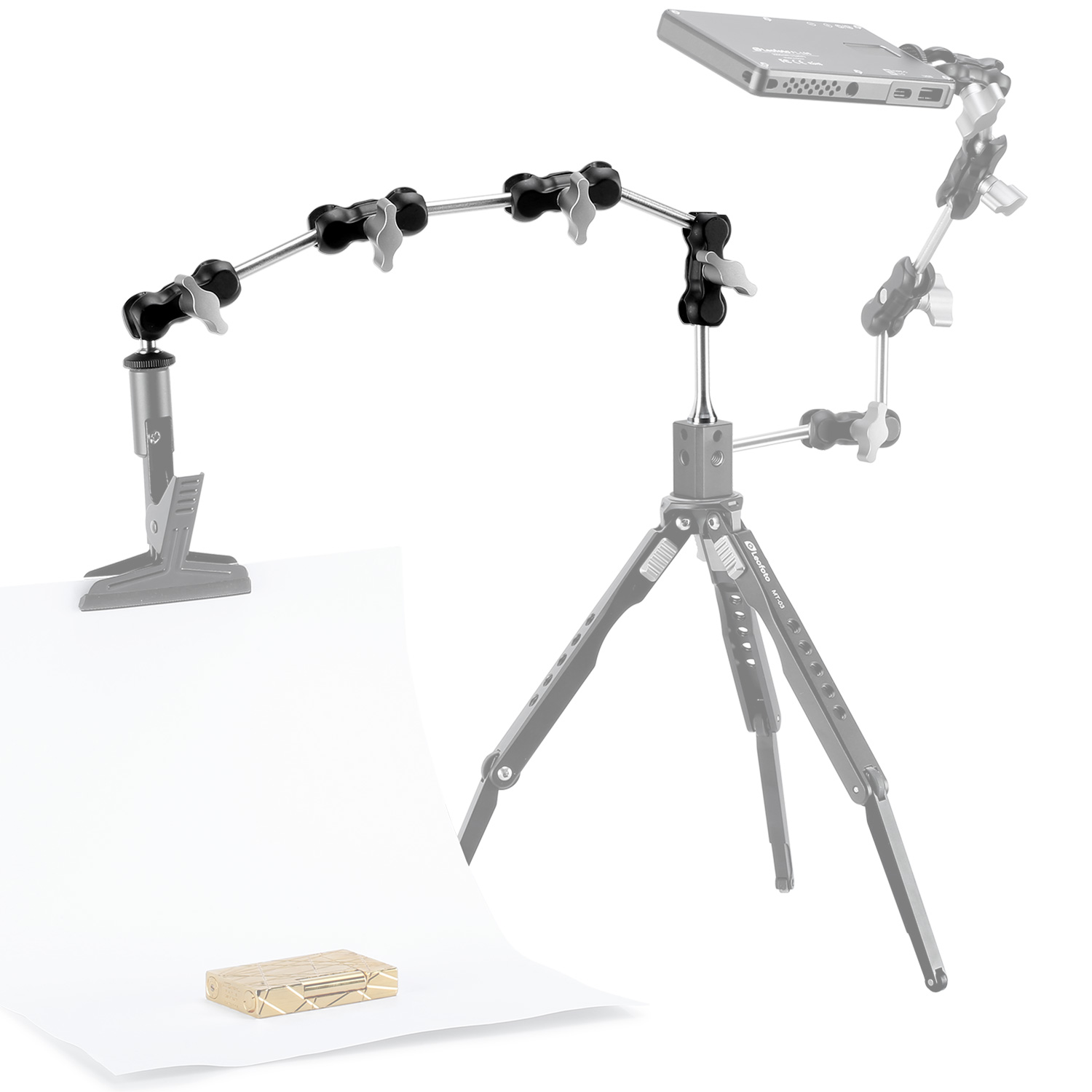 Leofoto AM-1TXL Long Magic Arm 1/4" Mounting Screw/ 4 Locks