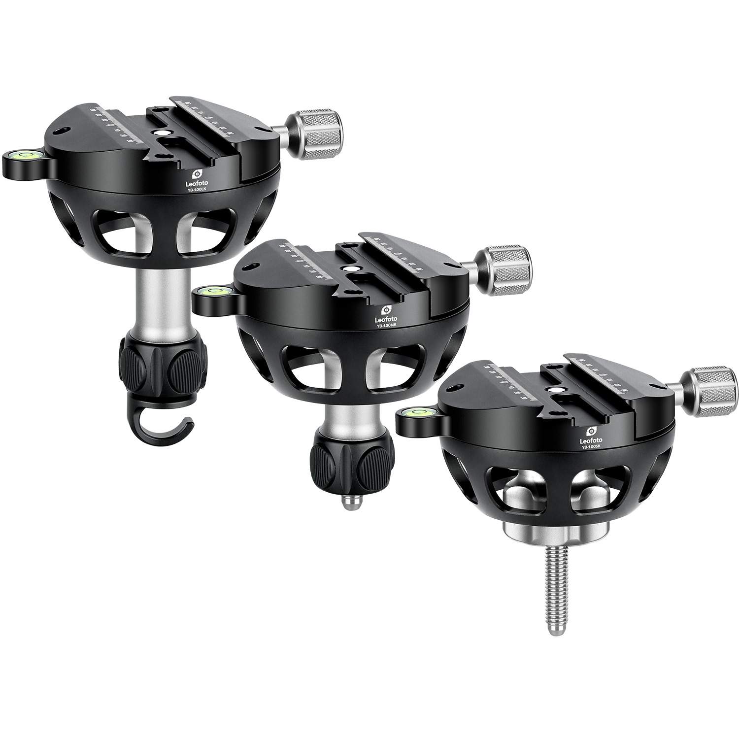 Leofoto YB-100LK / YB-100MK / YB-100SK | Leveling Base with Handle for 100mm Bowl | Arca Clamp