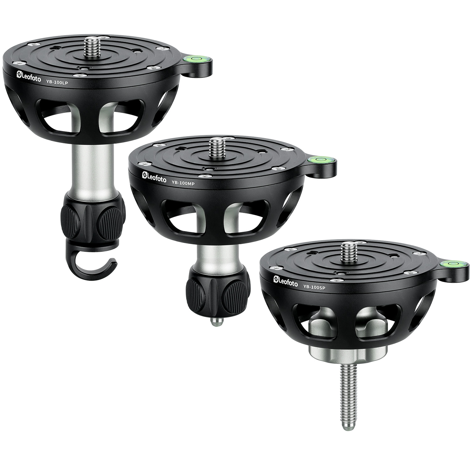 Leofoto YB-100LP / YB-100MP / YB-100SP | Leveling Base with Handle for 100mm Bowl | 3/8"