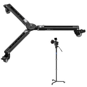 Leofoto DY-40 Monopod Dolly with Lockable Wheels & Tripod Conversion