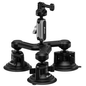 Leofoto LAC-05 Triple Suction Cup Sports Camera Mount