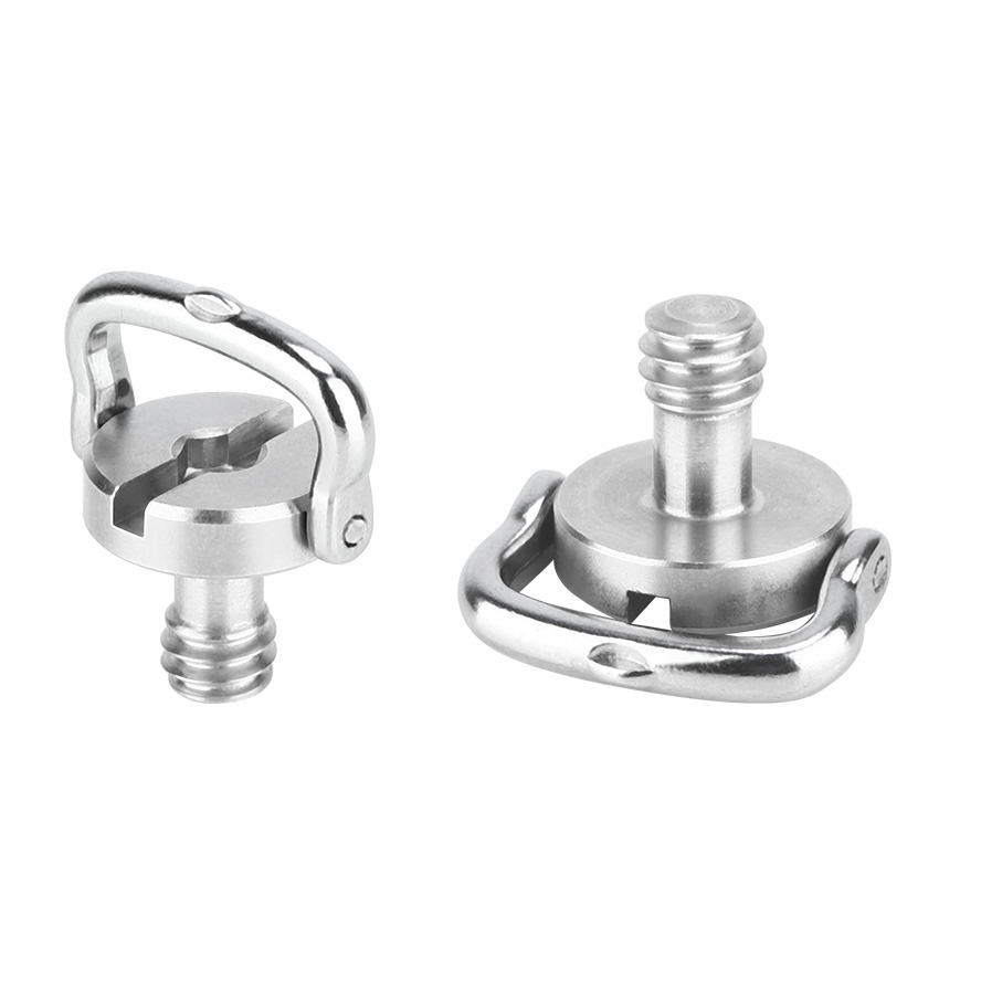 Leofoto TMD-5 UNC 1/4'' D Shaft Wide Screw with Torque Master 1/4" D Ring Comfort Wide Handle Stainless Steel Screw for Tripod QR Plate (5 Pack)